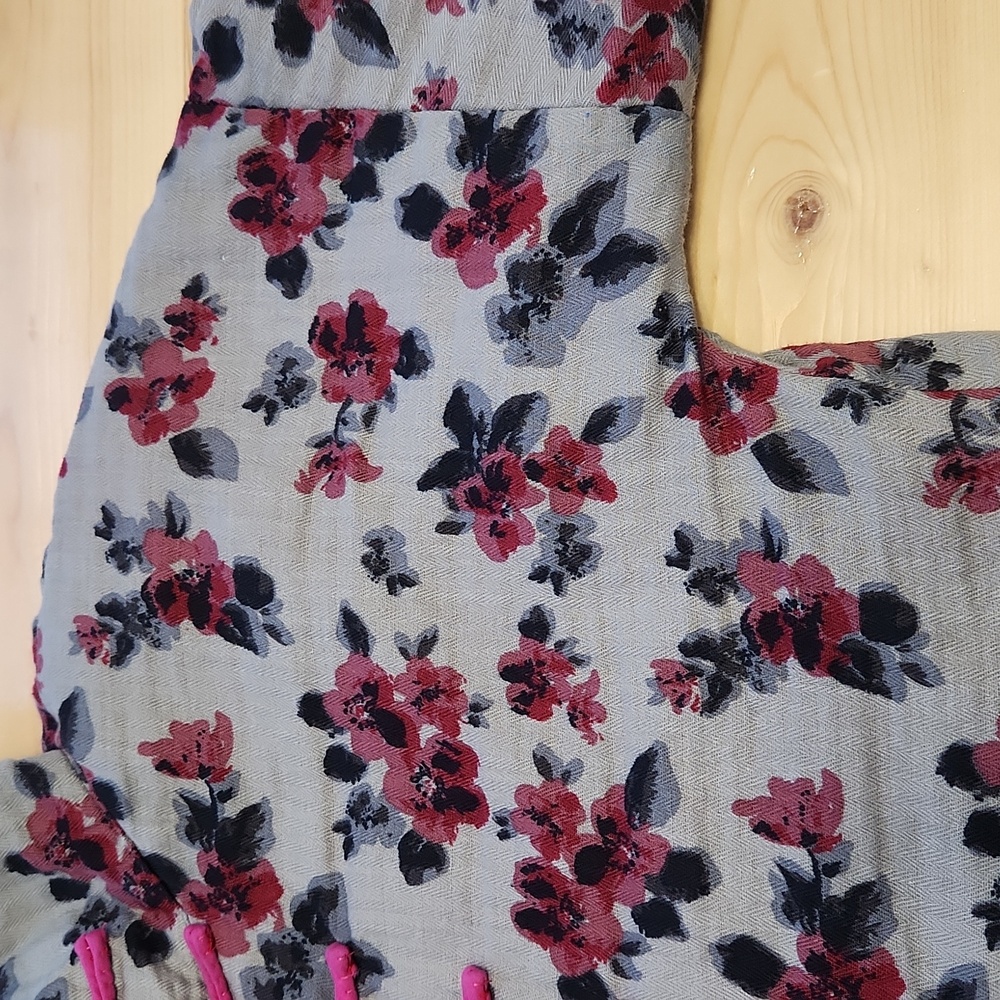 Vintage Chinese Frog Button Jacket Mandarin Collar Floral Blouse Tang Top XL - Picture 6 of 16